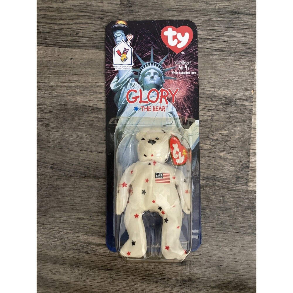 NEW TY Beanie Babies Rare “Glory The Bear” Ronald McDonald House Retired 1999